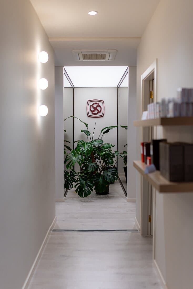 Corredor da Sense Clinic, em Leiria