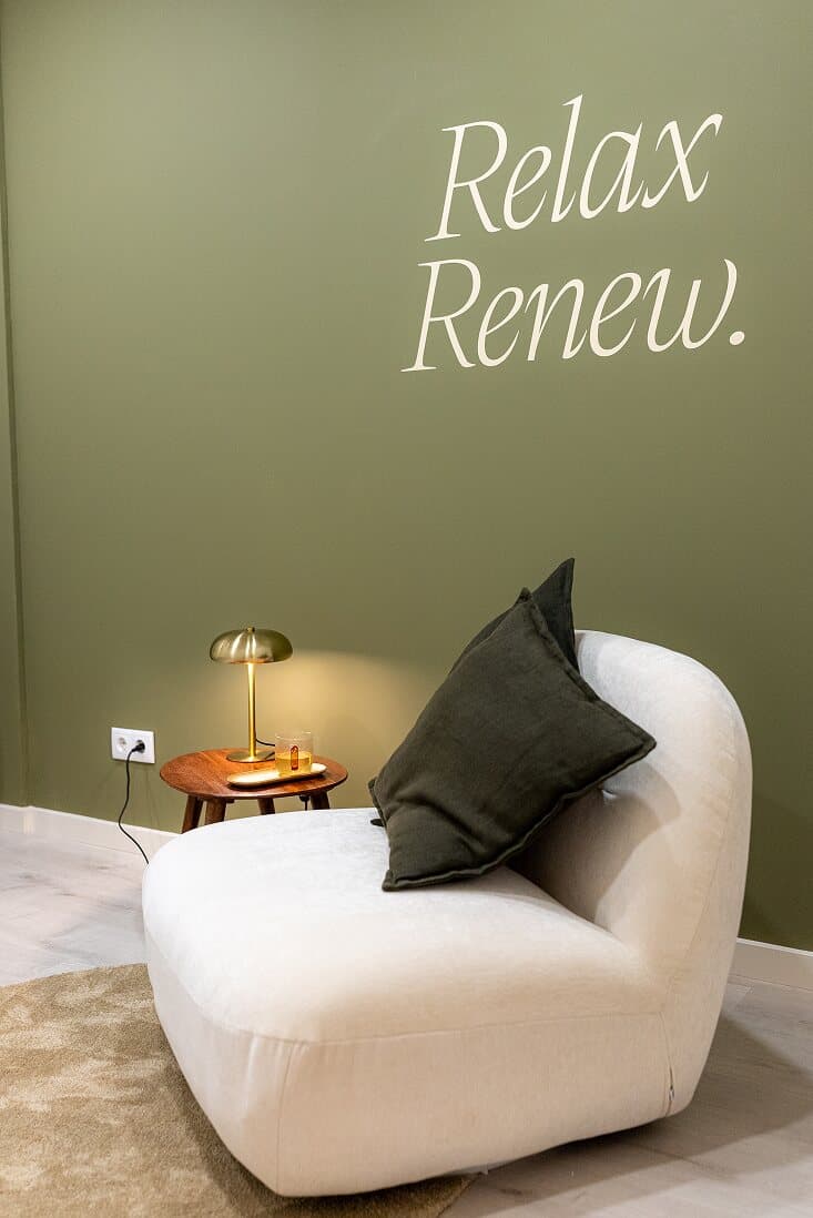Zona de descanso da Sense Clinic