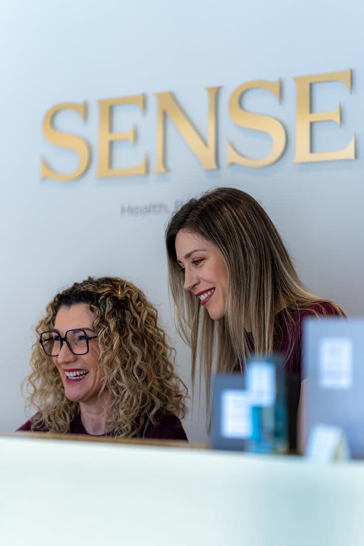 Receção da Sense Clinic, em Leiria