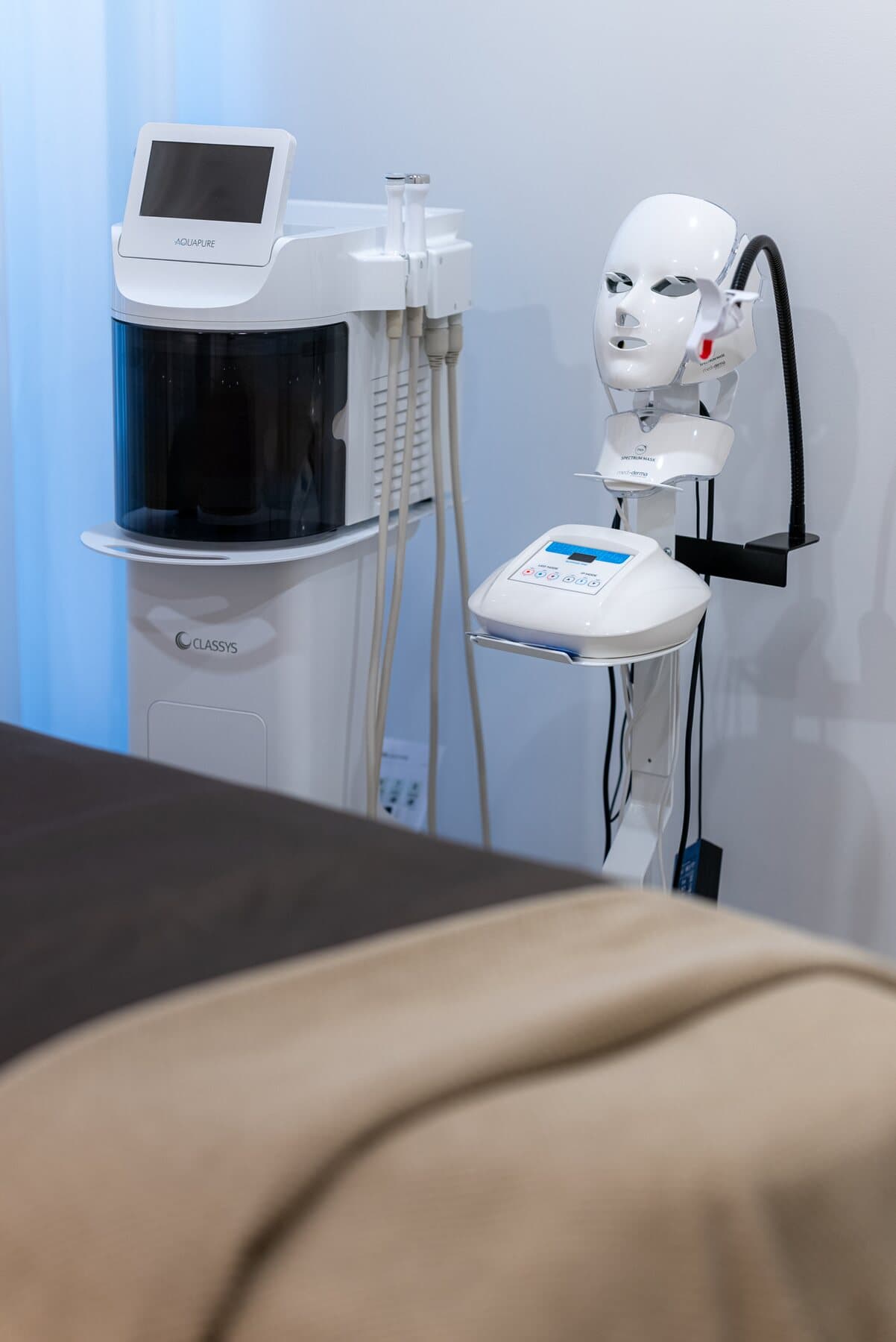 Cabine equipada da Sense Clinic